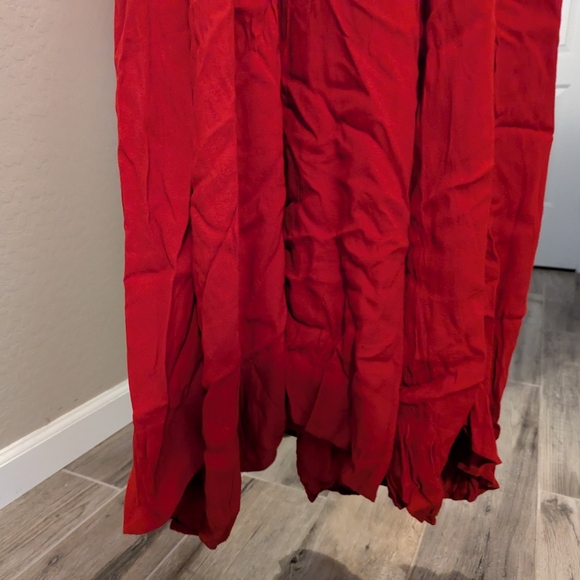 Reformation Red Maxi Prom Dress 61.5 Inches Size 8 - Picture 5 of 7